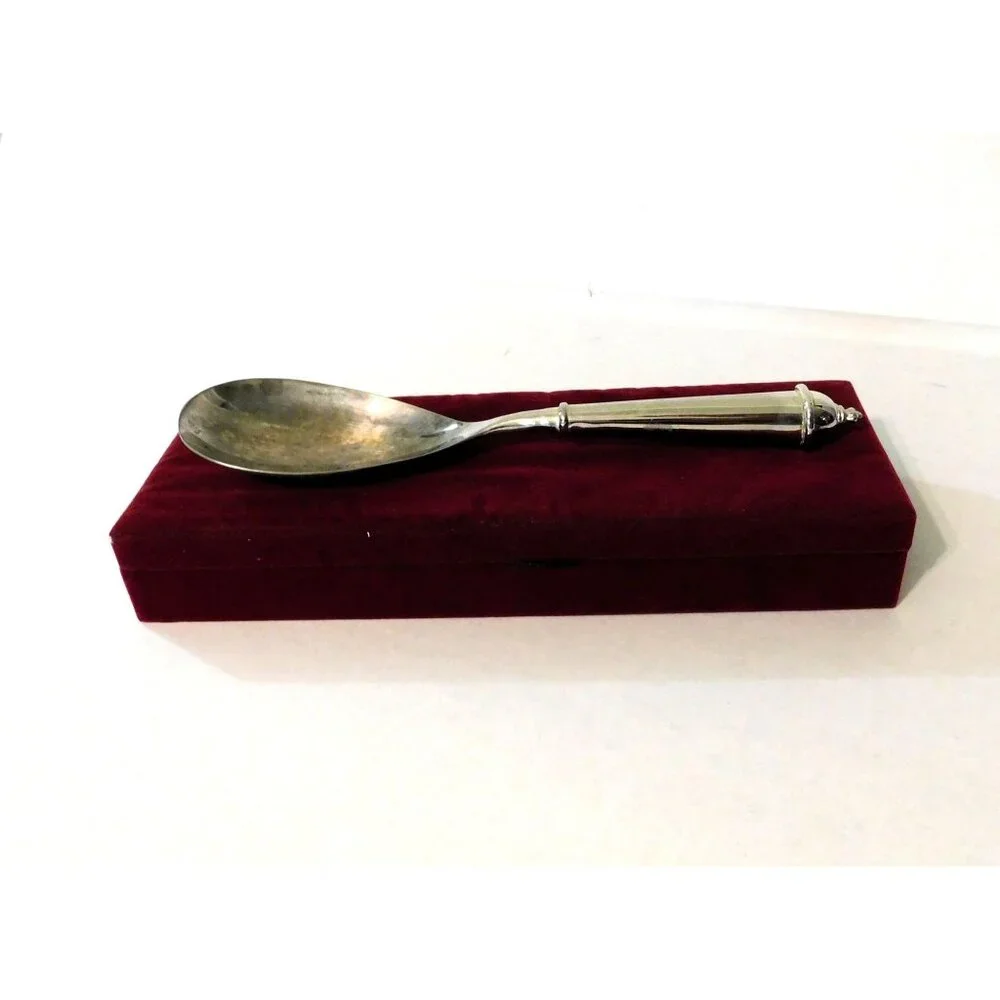 Towle Copenhagen Serving Spoon Silver-Plated In Velvet Box
